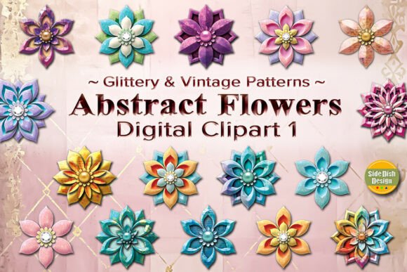 Download Abstract Flowers Digital Clipart 1 - Premium Resources