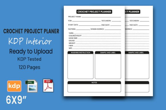 Download Crochet Project Planner | KDP Interior - Crochet project planner Collection