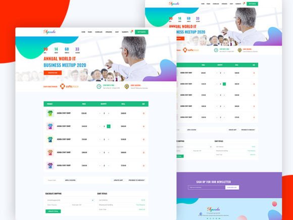 Download #17Agenda- Event Conference Web Template - Premium Resources