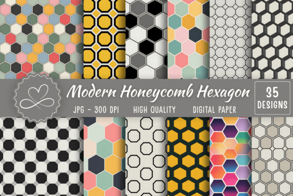 Download Modern Honeycomb Hexagon Pattern - Premium Bundle
