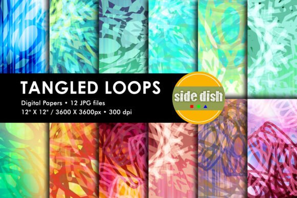 Download Tangled Loops Digital Paper - Premium Bundle